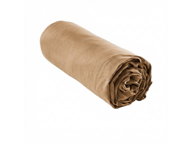  Drap housse 90x190+30 cm lyocell gabrielle camel PD24896 - Conforama B