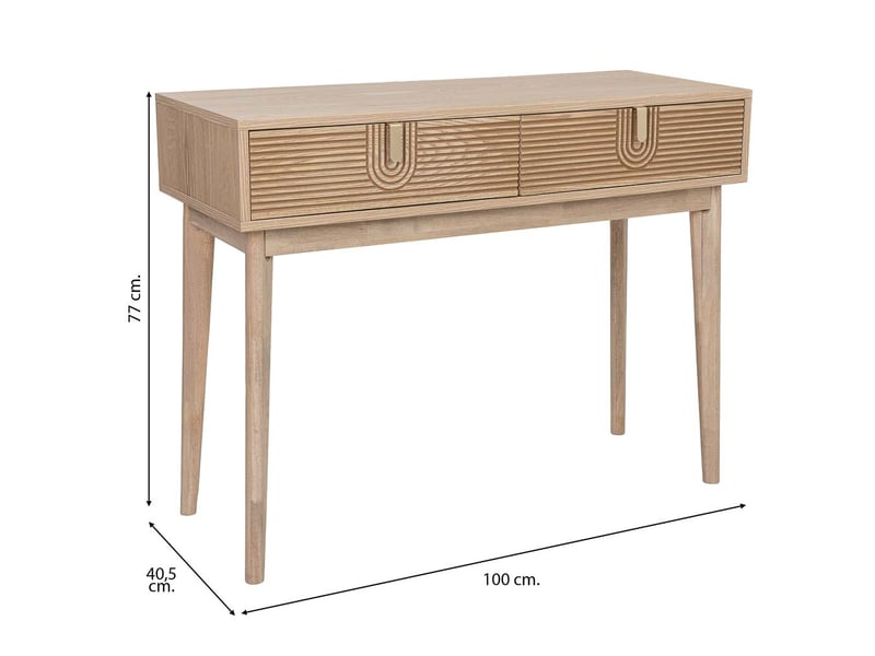  Meuble d'entrée en bois marron 100 x 40,5 x 77 cm (h)  - Conforama D