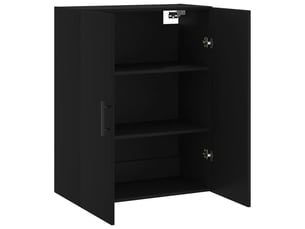 Armoire murale élégante rangement grand espace 69,5 x 34 x 90 cm en bois d'ingénierie noir 02_0048597