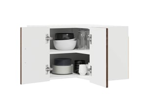 Meuble mural de cuisine, armoire d'angle cuisine lucca chêne brun 57x57x40cm
