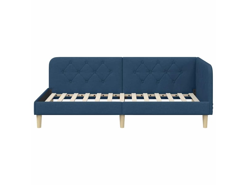  Lit simple- lit adulte -  cadre de lit d'angle bleu 100 x 200 cm tissu  - Conforama D
