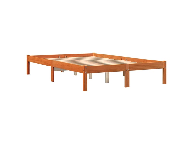  Lit double- lit adulte -  cadre de lit sans matelas  marron 120x200cm bois pin massif  - Conforama B