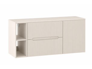 Ensemble salle de bain avec étagère et plan novo l.120 cm cachemire mat