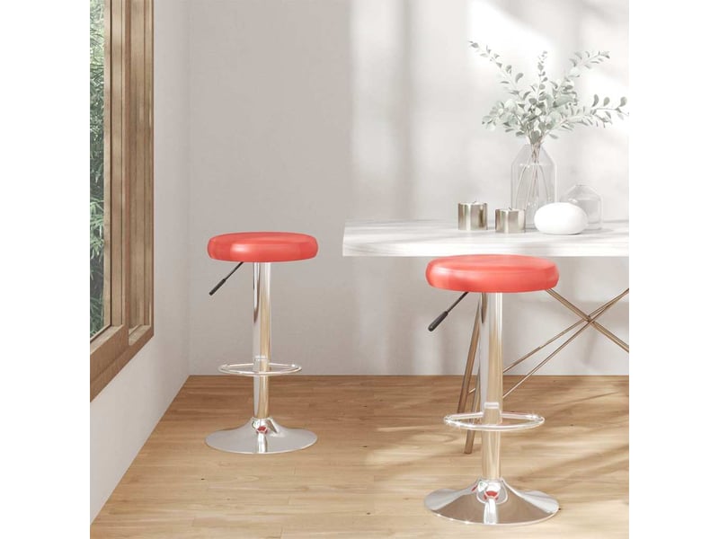  Lot de 2 tabouret de bar, chaise de bar rouge similicuir shl39298  - Conforama B
