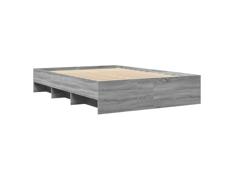  Lit double- lit adulte -  cadre de lit sans matelas sonoma gris 135x190 cm  - Conforama C