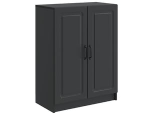 Buffet - bahut - meuble de rangement noir 66 x 34,5 x 87 cm bois d'ingénierie