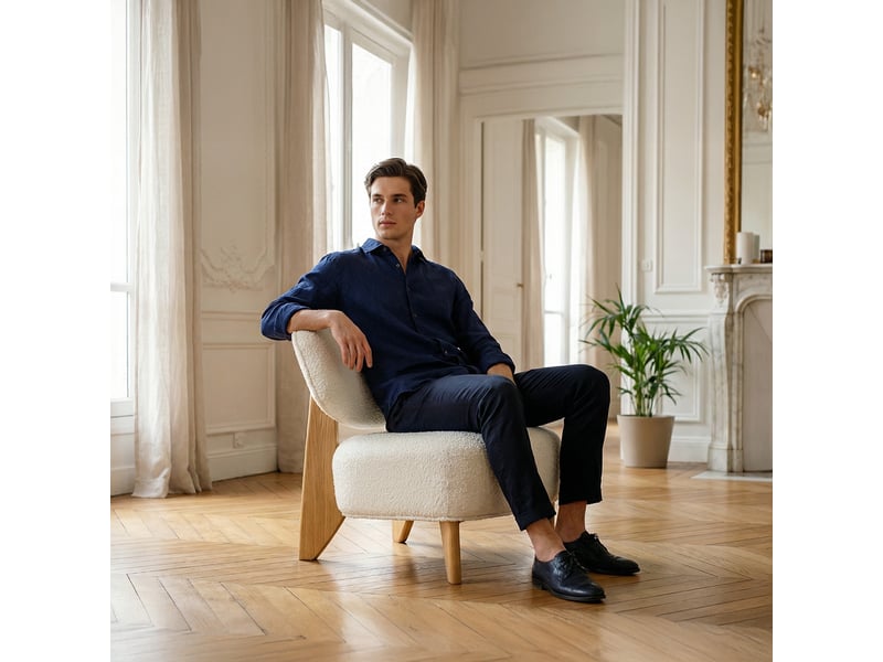  Fauteuil como blanc cassé - laine bouclée 3CA58.AS.1D.01 - Conforama B