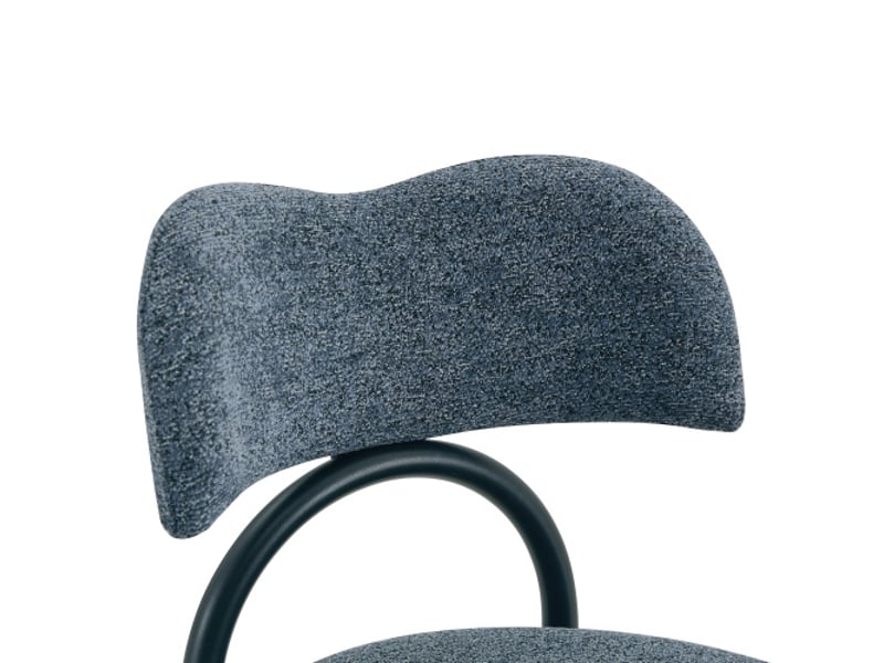  Ensemble de 2 chaises de salle à manger design moderne - assises et dossiers rembourrés - cadre métal noir - sans table  - Conforama D