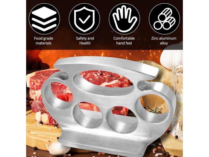  Marteau d'attendrisseur viande, outil portatif d'attendrissement de la viande, marteau à viande de steak en alliage d'aluminium, pour steak, poulet  - Conforama E
