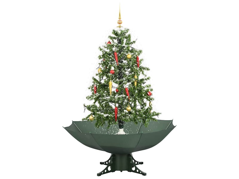  Sapin de noël - arbre de noël neigeux avec base de parapluie vert 140 cm  - Conforama A