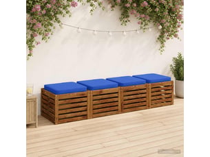Lot de 4 coussins de siège, coussins d'assise vught 100 % polyester cf60669