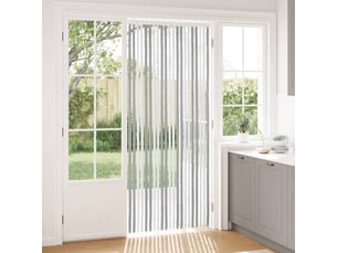Rideau anti-insectes, moustiquaire en chenille gris et blanc 90 x 220 cm cf43457