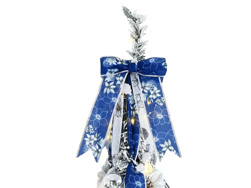  Sapin de noël artificiel, arbre de noël blanc 180 cm pvc  - Conforama E