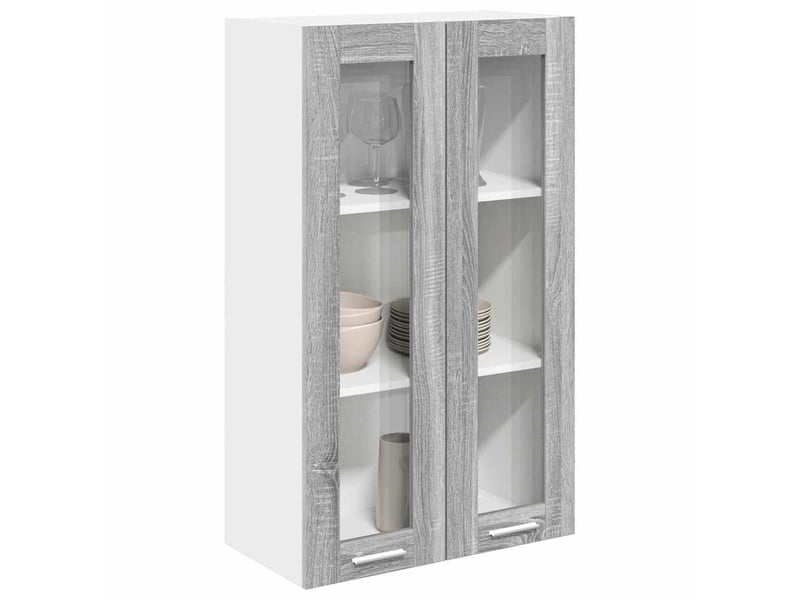  Meuble de rangement, armoire suspendue gris sonoma 60x31x100cm shl7297  - Conforama C