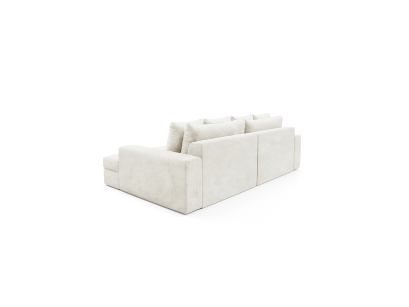  Canapé droit 4 places confort assise profonde en velours côtelé caldo vert  - Conforama E