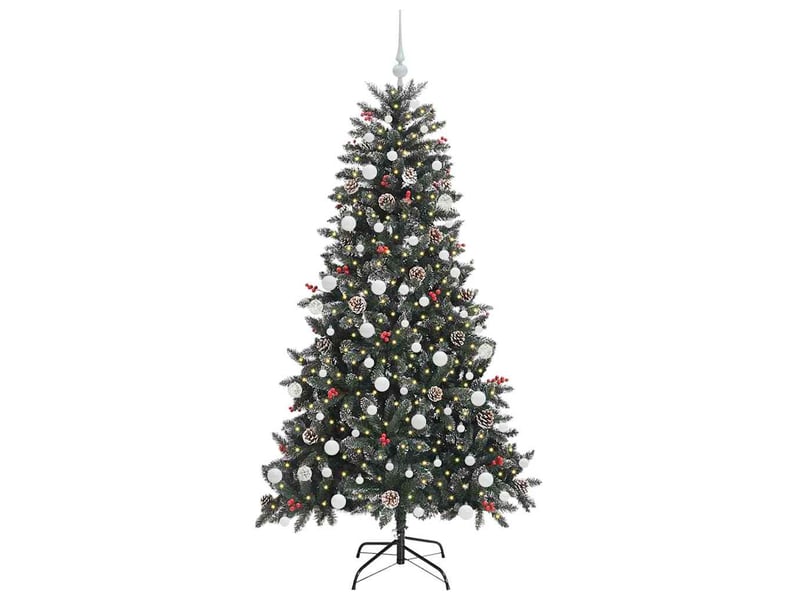  Sapin de noël - arbre de noël artificiel vert 180 cm pvc, plastique et acier  - Conforama C