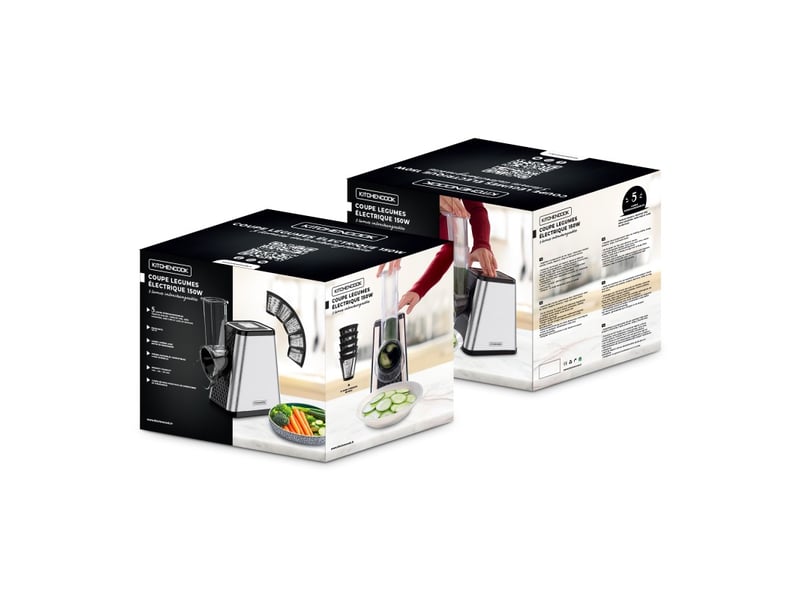  Kitchencook - slice me - coupe légumes électrique - 150w - 5 lames inox  - Conforama D
