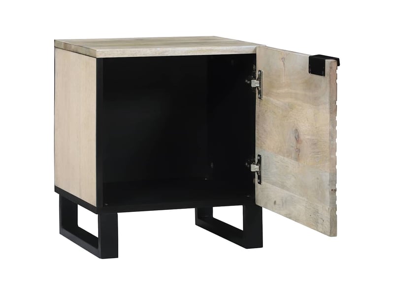  Table de chevet - cabinet de chevet - table de nuit blanc 40 x 33 x 46 cm bois d'ingénierie  - Conforama A