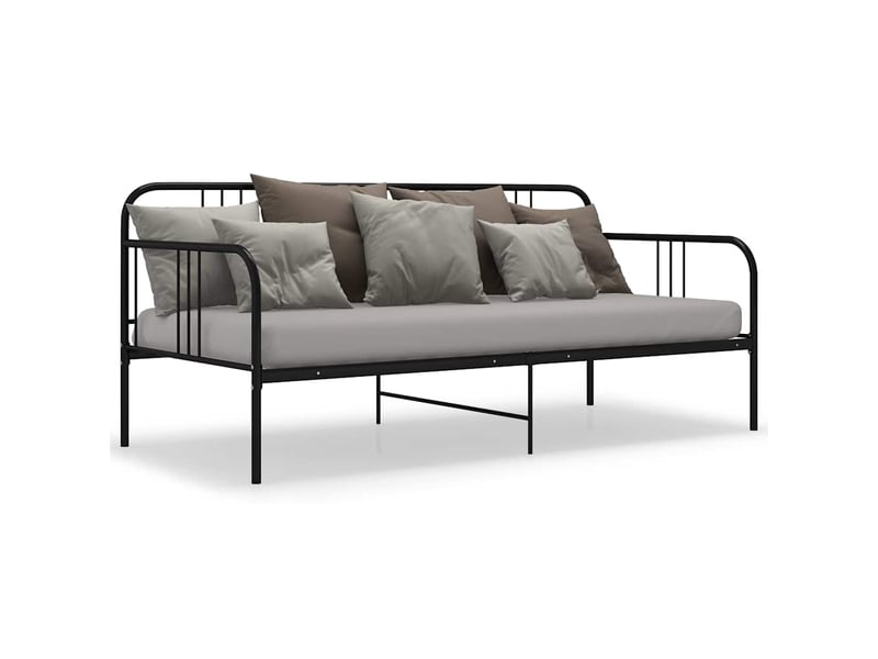  Cadre de canapé-lit | canapé convertible sans matelas noir métal 90x200 cm  - Conforama C