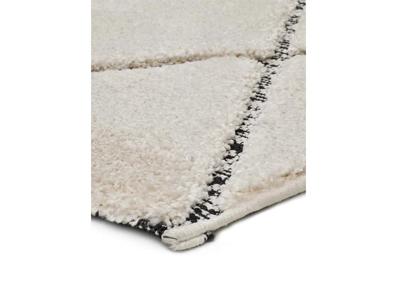  Tapis atticgo swansea 80x150 cm, rectangulaire blanc - polypropylène et jute Swansea 65234 - Conforama E