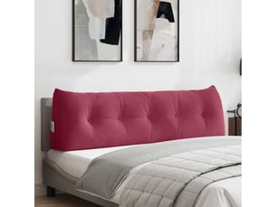 Coussin de dos, coussin de dossier bordeaux 160 x 24 x 50 cm velours cf54588