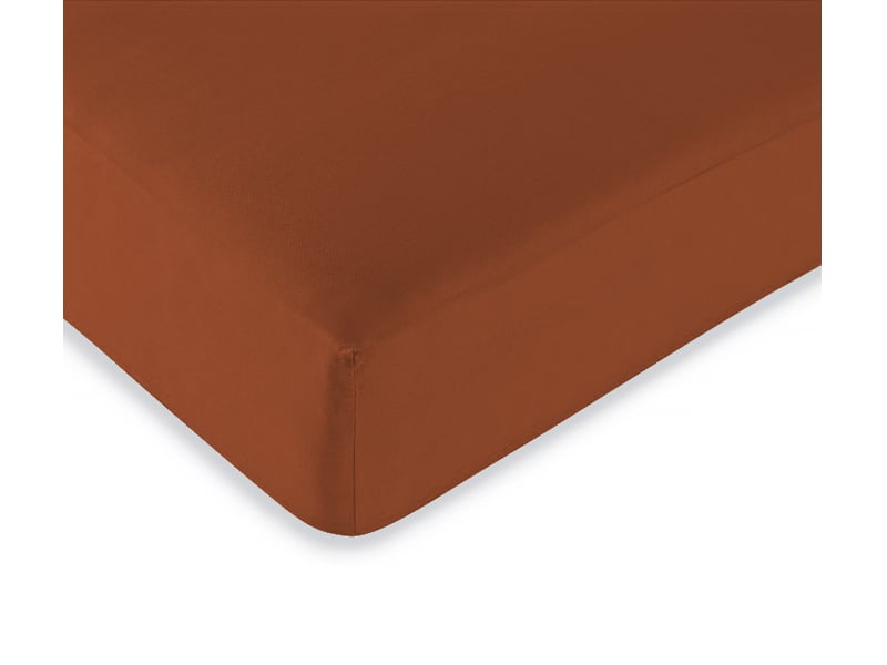  Drap housse 2 en 1 imperméable 90 x 190 cm coton 57 fils duo protect paprika CP-DHDUOPROTECT90-PAPRIKA - Conforama C