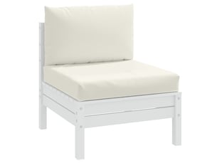 Lot de 2 coussins de palette, coussins de canapé crème mélangé tissu cf59519