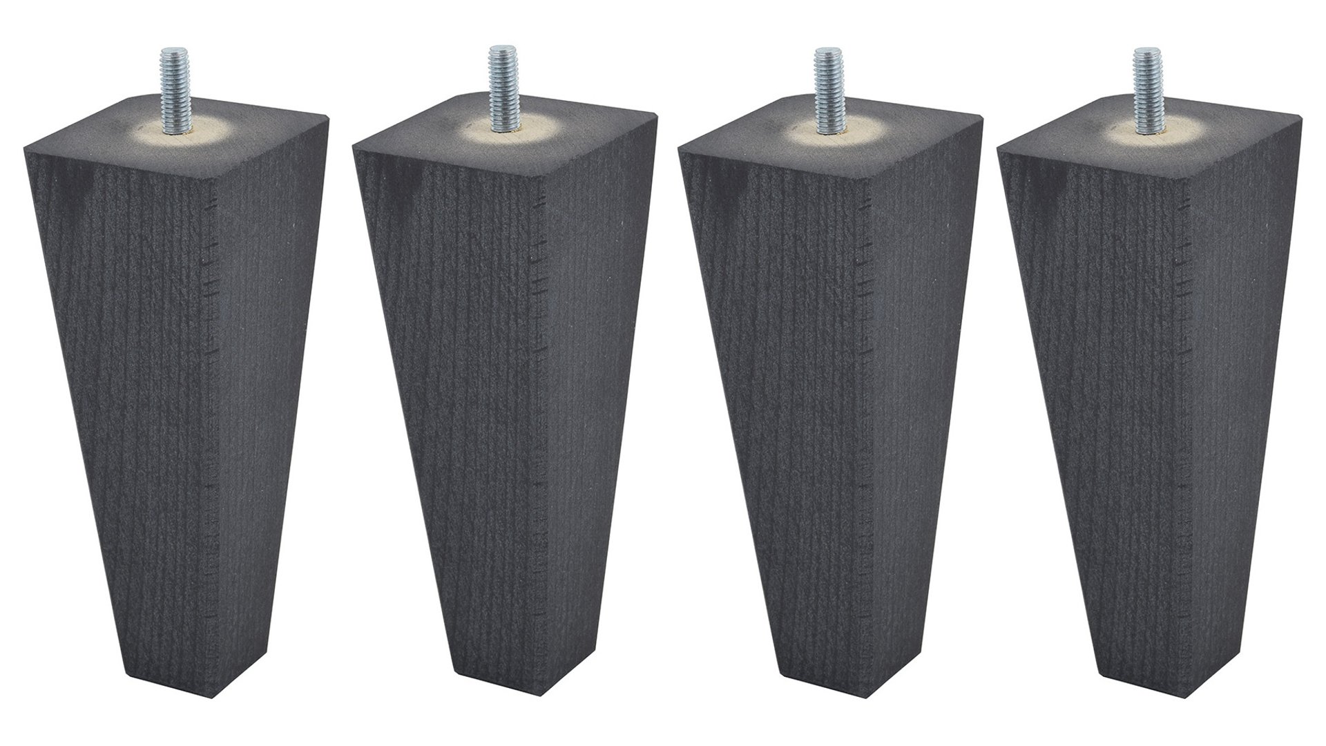 8 HEURES Jeu de pied (x4) bois massif 17 cm NIGHTITUDE 4 PYRAMIDES H17 S5,8 gris Conforama