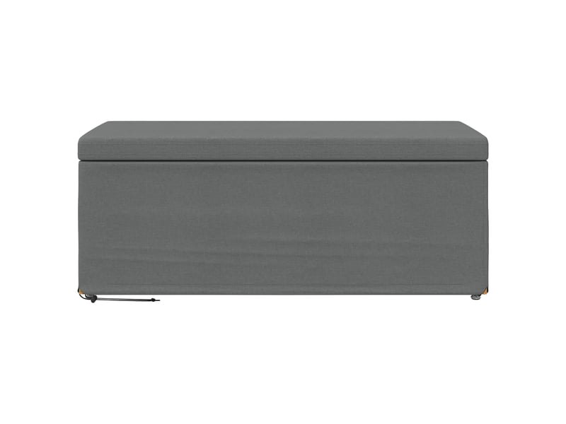  Tabouret bas, ottoman gris foncé 101x41x40 cm tissu et bois stratifié  - Conforama D