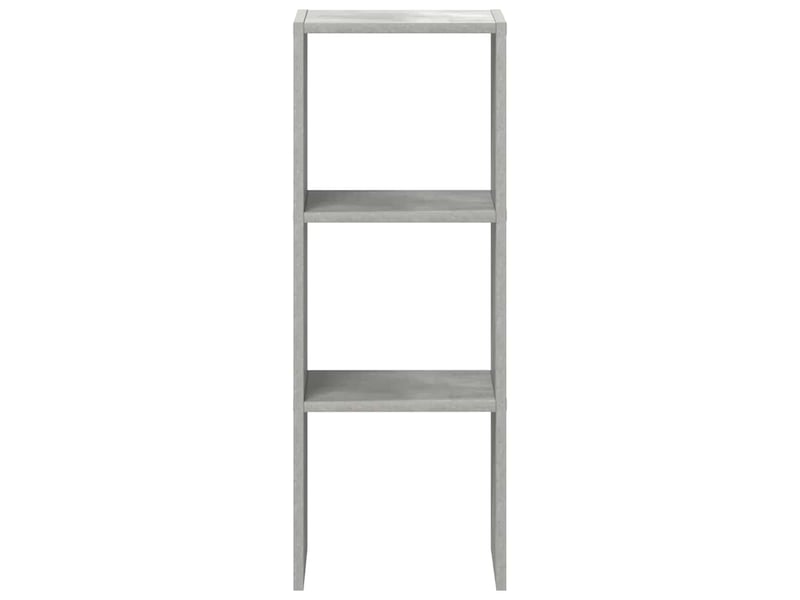  Bibliothèque, meuble de rangement salon empilable gris béton 30x30x80 cm bois d'ingénierie  - Conforama D