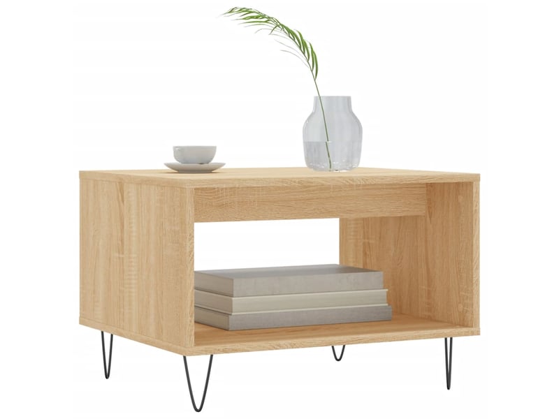  Table basse | table de salon chêne sonoma 60x50x40 cm bois d'ingénierie  - Conforama C