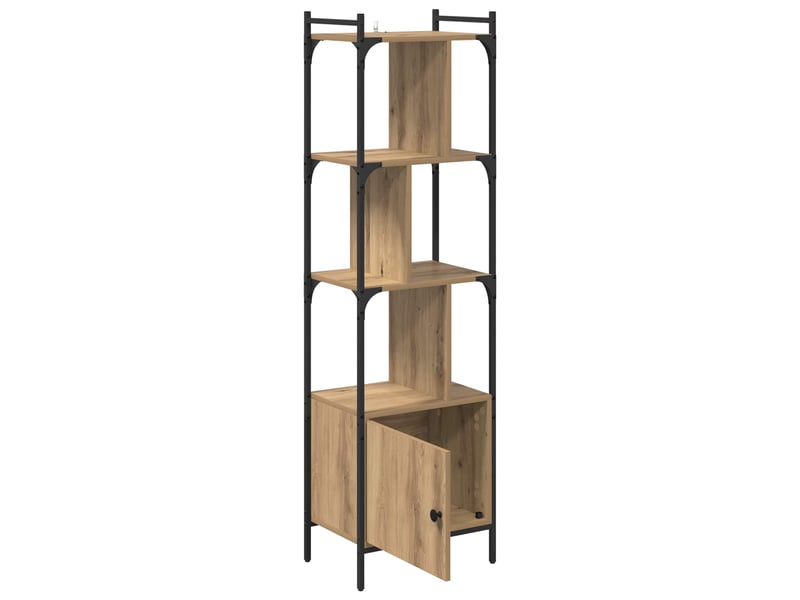  Bibliothèque 6 niveaux, armoire à livres 44,5 x 30 x 154,5 cm bois d'ingénierie shl2377  - Conforama E