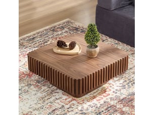 Table basse carré(e) coloris bois foncé <strong>HAUSS SPOLE</strong> <strong></strong> - 80 cmx80 cm