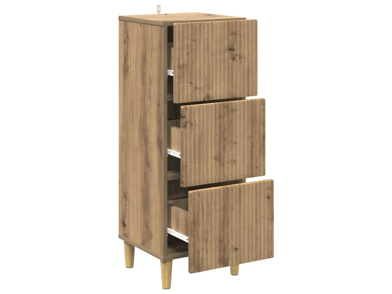 Armoire de rangement bureau, armoire à tiroirs 33 x 34.5 x 90 cm bois d'ingénierie shl8585 - Conforama E