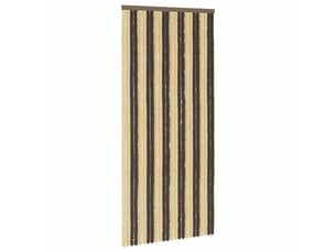 Rideau anti-insectes, moustiquaire en chenille marron foncé et beige cf43479