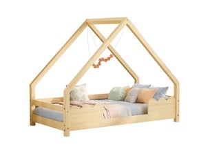 Lit cabane 90x200 cm HAVRYA   coloris naturel