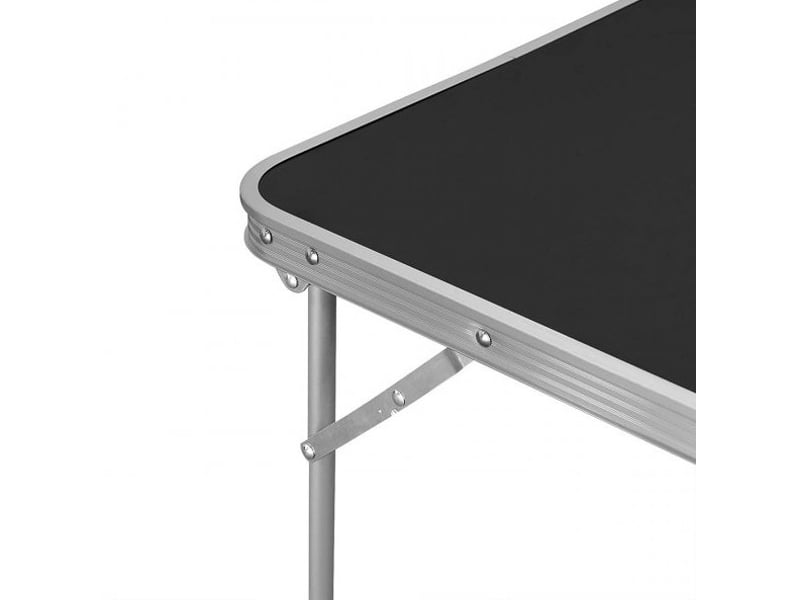  Table de camping pliante noire 70 x 50 x 60 cm, légère avec poignée, idéale pour vos pique-niques et loisirs  - Conforama D