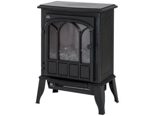 Elektrokamin 2000w avec effet de flammes led, silencieux, cheminée électrique avec protection en métal