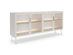 Buffet 4 porte(s) 0 tiroir(s) <strong>SELSEY</strong> <strong>Lumi</strong> - 181.3 cm coloris taupe