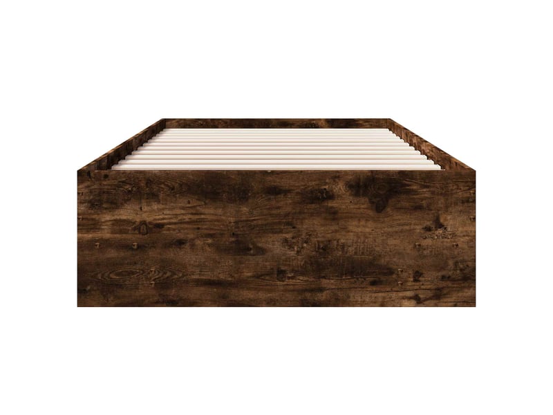  Lit simple- lit adulte -  cadre de lit chêne fumé 80 x 200 cm bois d'ingénierie  - Conforama C