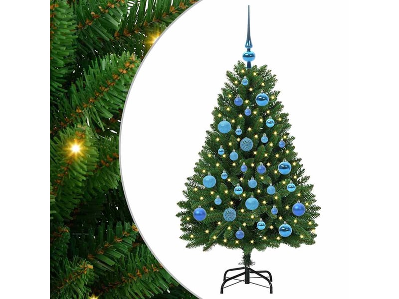  Sapin de noël, arbre de noël artificiel 120 cm 150 led blanc chaud vert shl2510  - Conforama A