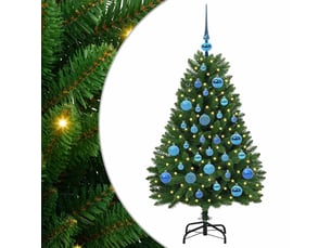 Sapin de noël, arbre de noël artificiel 120 cm 150 led blanc chaud vert shl2510