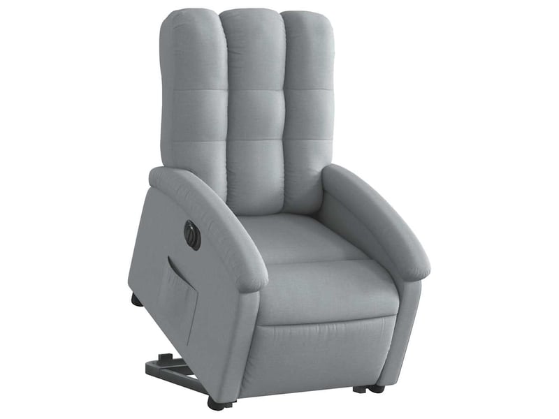 Fauteuil inclinable électrique, fauteuil relax salon gris clair tissu shl1654 - Conforama C