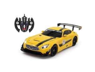 Mercedes-amg gt3 transformable 1:14 jaune 2,4ghz transformable