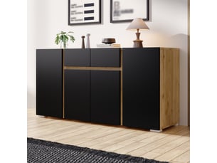 Buffet    <strong></strong> <strong></strong> - 140 cm coloris noir 