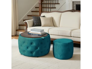 Pouf / repose pied <strong>PANGIVO</strong> <strong>W3413P412895</strong> bleu
