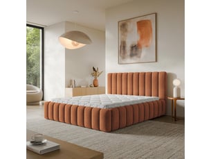 Lit coffre 140x200 cm <strong>MASSENO</strong>  <strong></strong> coloris cuivré