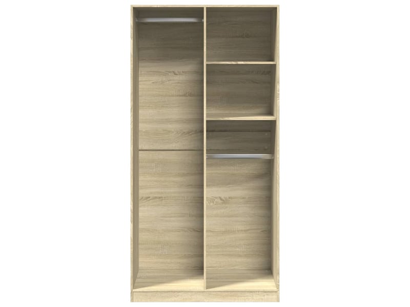  Garde-robe chambre, armoire de rangement chêne sonoma 100x50x200 cm aggloméré shl26927  - Conforama D