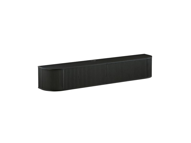  Meuble tv mural 180 cm avec grand rangement et passe-câbles, convient pour téléviseurs 50 à 80 pouces, design moderne  - Conforama A