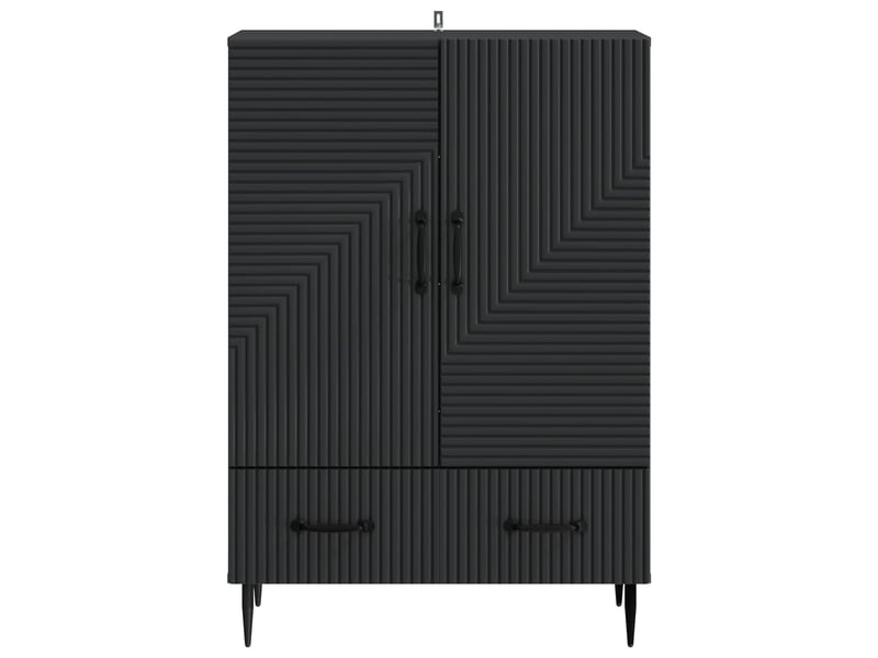Buffet - bahut - meuble de rangement avec tiroir noir 66 x 34,5 x 95 cm bois d'ingénierie - Conforama E